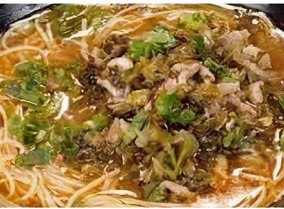 Pork and Preserved Vegetable Noodle Soup