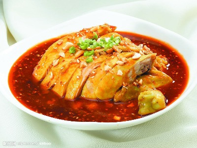 Cold chicken dish with Chilli sauce