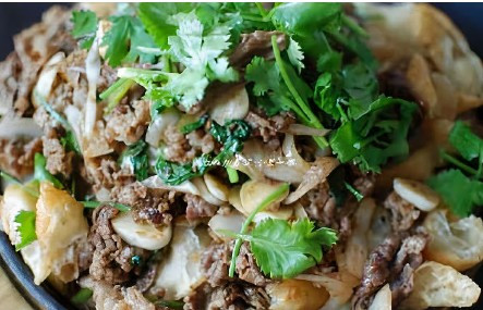 Sizzling Beef with Coriander