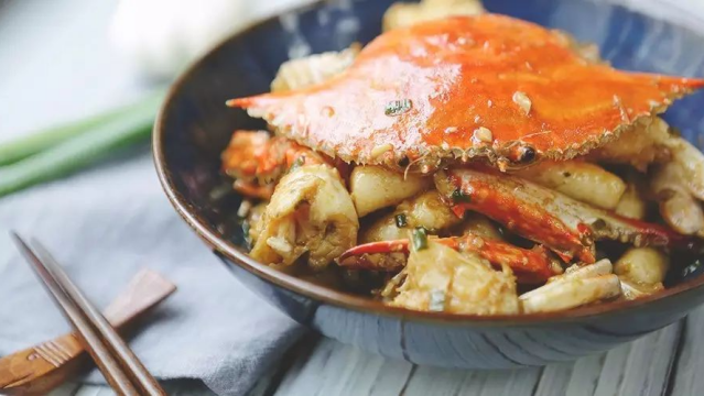 Crab with Rice Cake